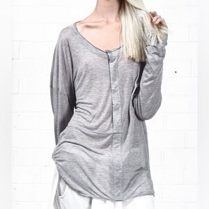 Revolve One Teaspoon Soho Fine Wool Grandpa Top Long Sleeves Ivory Size XS